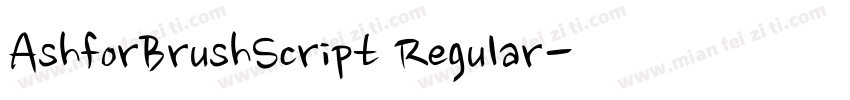 AshforBrushScript Regular字体转换